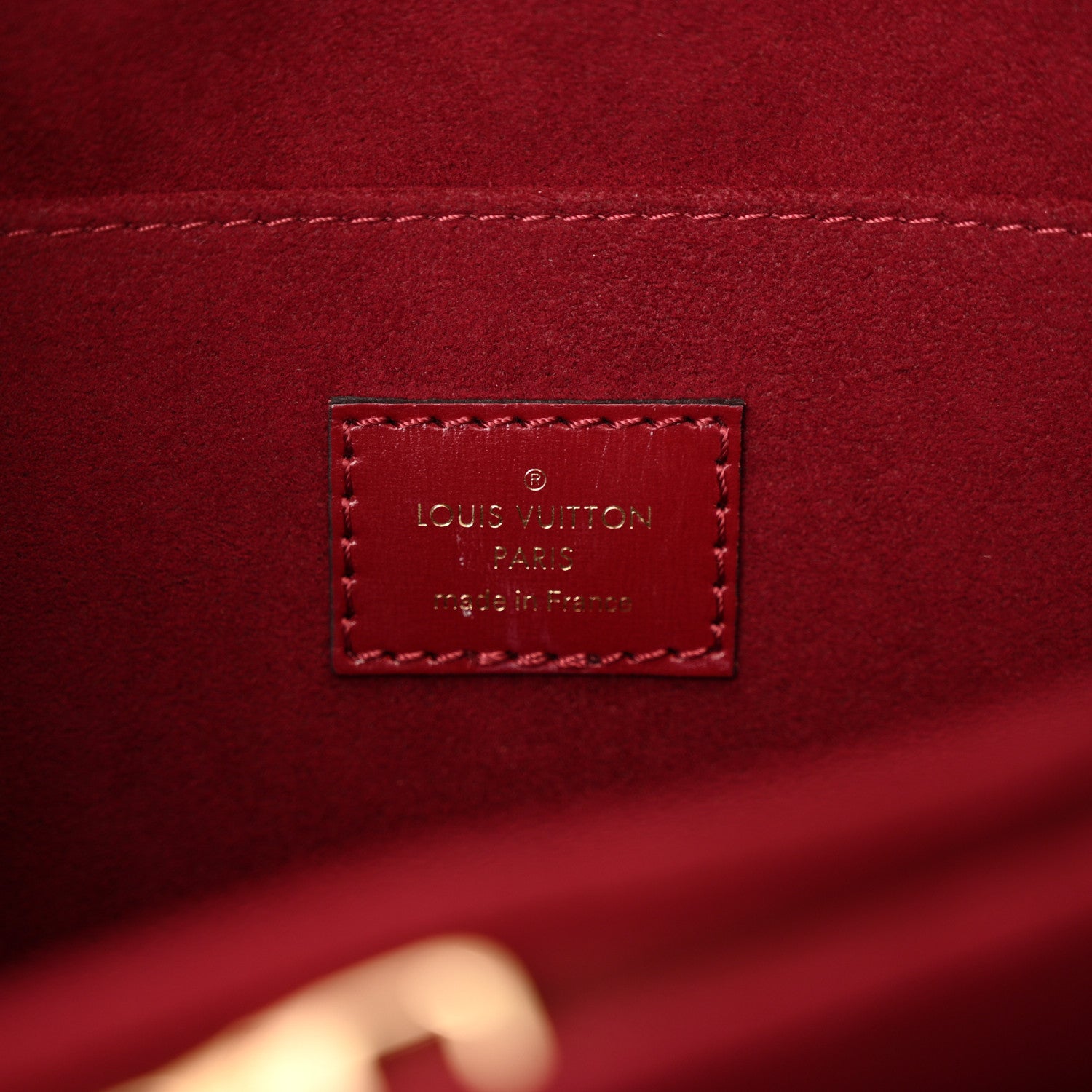 Louis Vuitton LOUIS VUITTON Smooth Calfskin Dauphine MM Cherry Berry 6 of 10