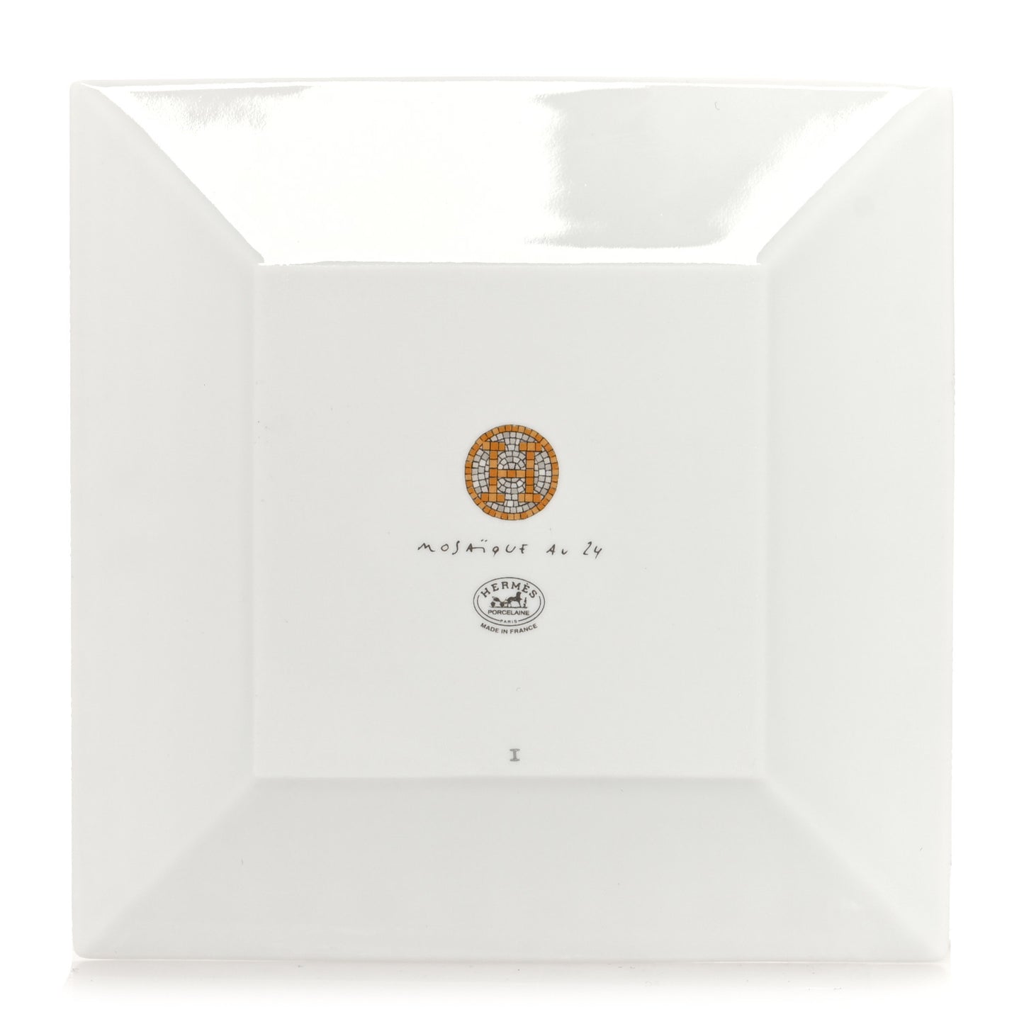 Porcelain Mosaique au 24 Square Plate N°2 Gold
