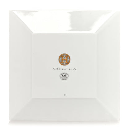 Hermes Porcelain Mosaique au 24 Square Plate N°2 Gold 3 of 7