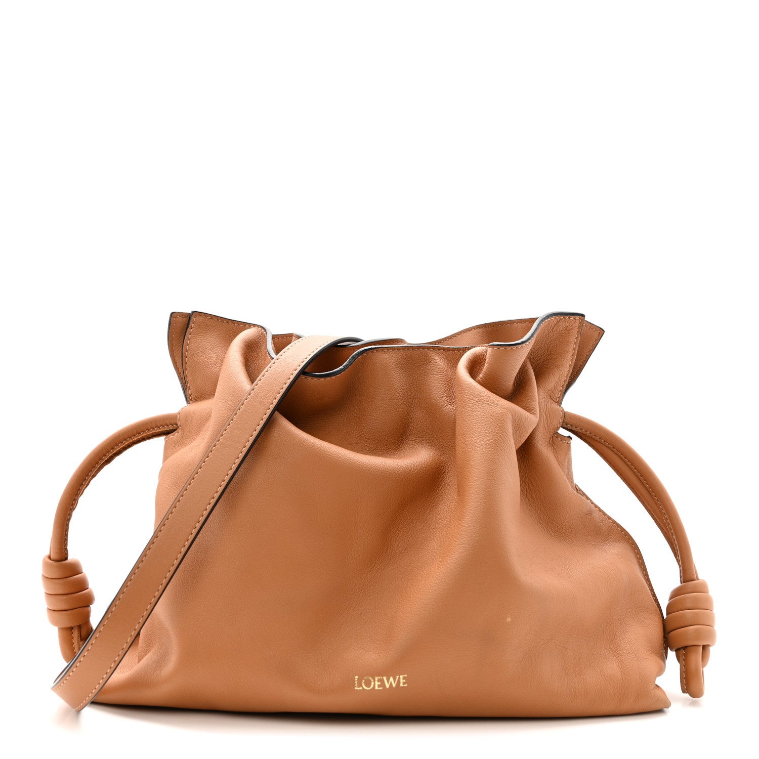 Loewe Calfskin Mini Flamenco Knot Clutch Warm Desert 1 of 11