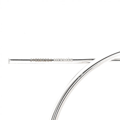Hermes Sterling Silver MM Loop Earrings 4 of 6