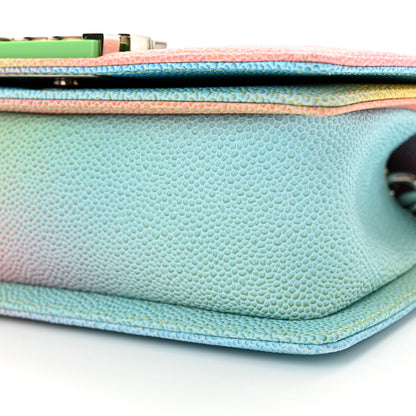 Chanel Caviar Quilted Small Cuba Rainbow Boy Flap Multicolor 10 of 10