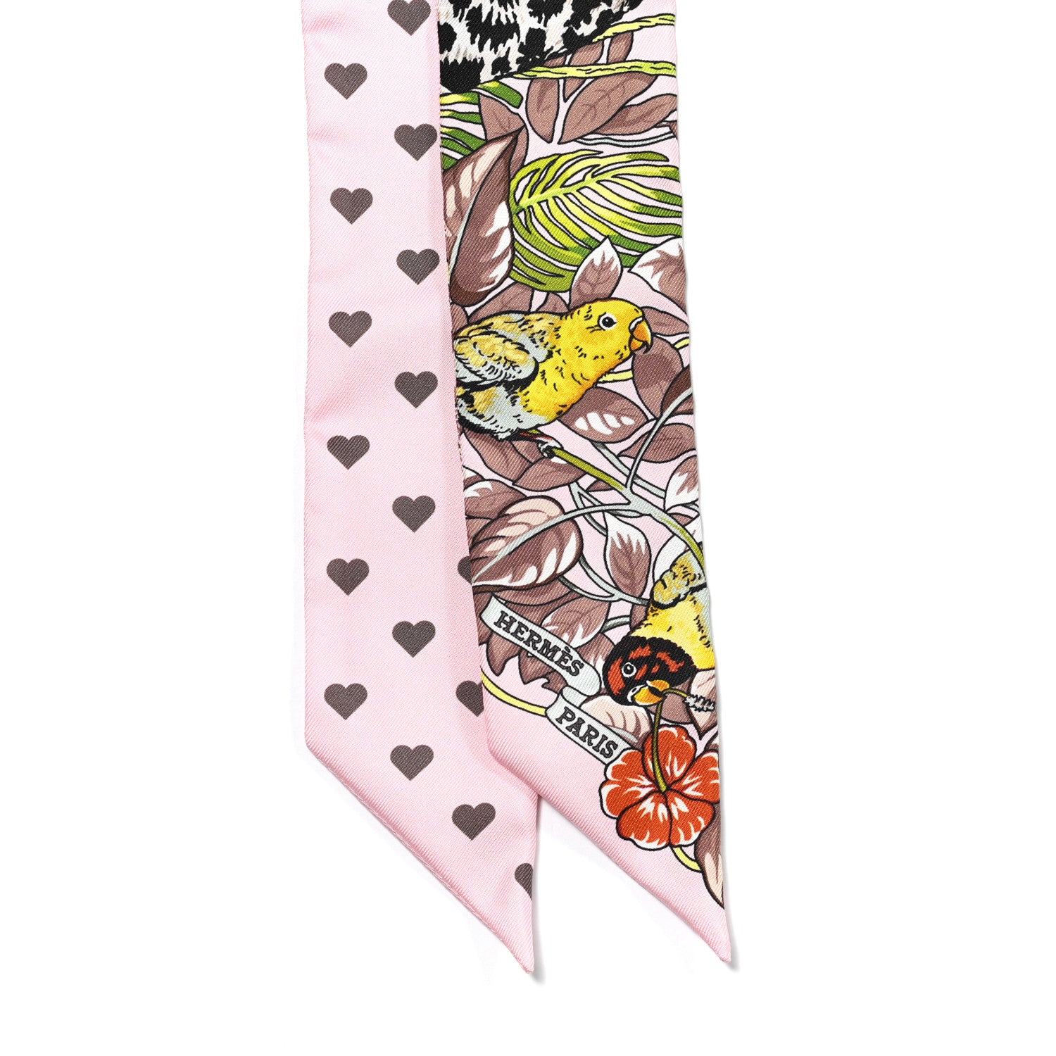 Hermes Silk Jungle Love Love Twilly Rose Pale Etoupe 2 of 4