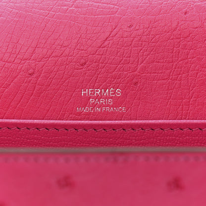 Hermes Ostrich Mini Sac Roulis Rose Pourpre 6 of 10