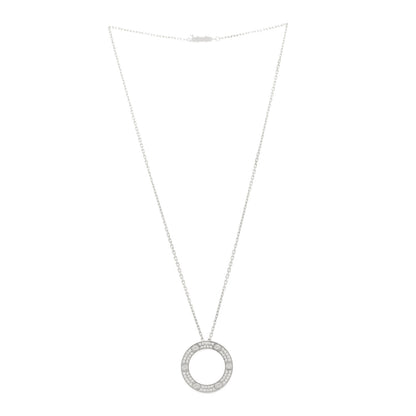 Cartier 18K White Gold Diamond LOVE Paved Necklace 3 of 5