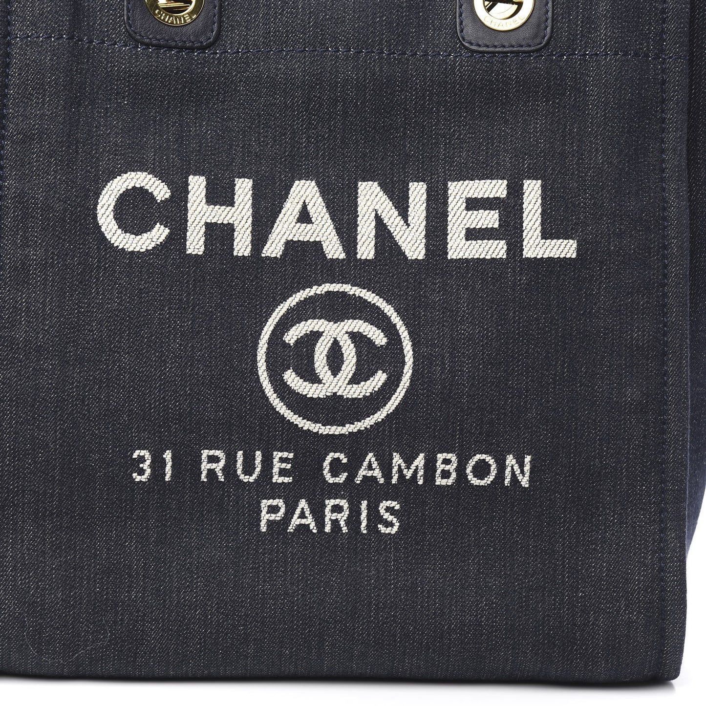 Denim Mini Deauville Tote Dark Blue