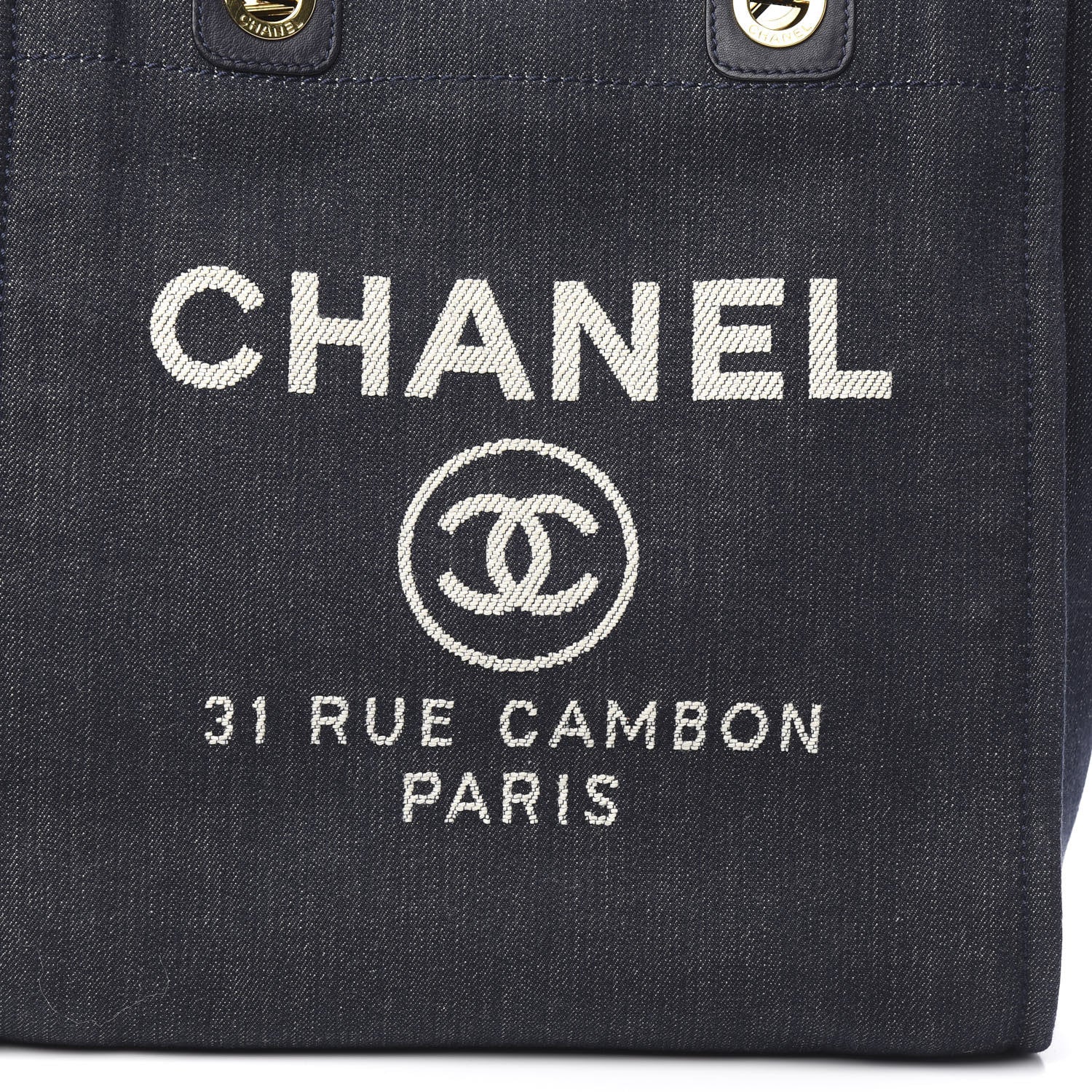 Chanel Denim Mini Deauville Tote Dark Blue 10 of 10