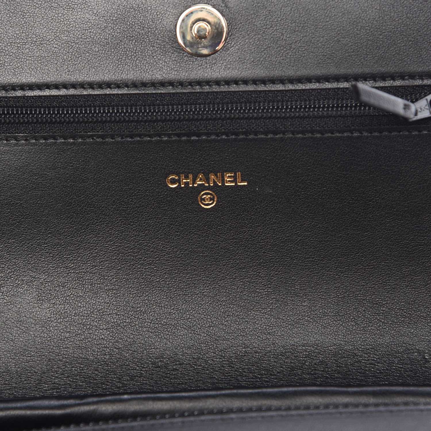 Chanel Caviar Chevron Quilted Boy Wallet On Chain WOC Black 6 of 10