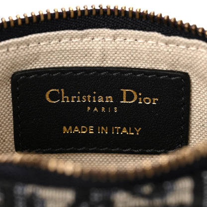 Christian Dior Oblique Zipped Card Holder Blue 6 of 8