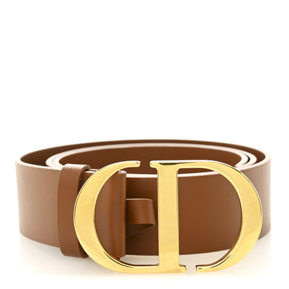Christian Dior Calfskin 30 Montaigne Belt 85 Brown 1 of 6