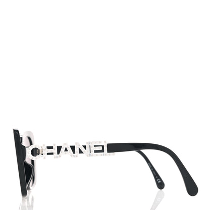 Chanel Acetate Strass Square Sunglasses 5422-B-A Black White 3 of 8