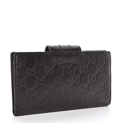 Gucci Guccissima Ladies Web Long Wallet Black 3 of 6