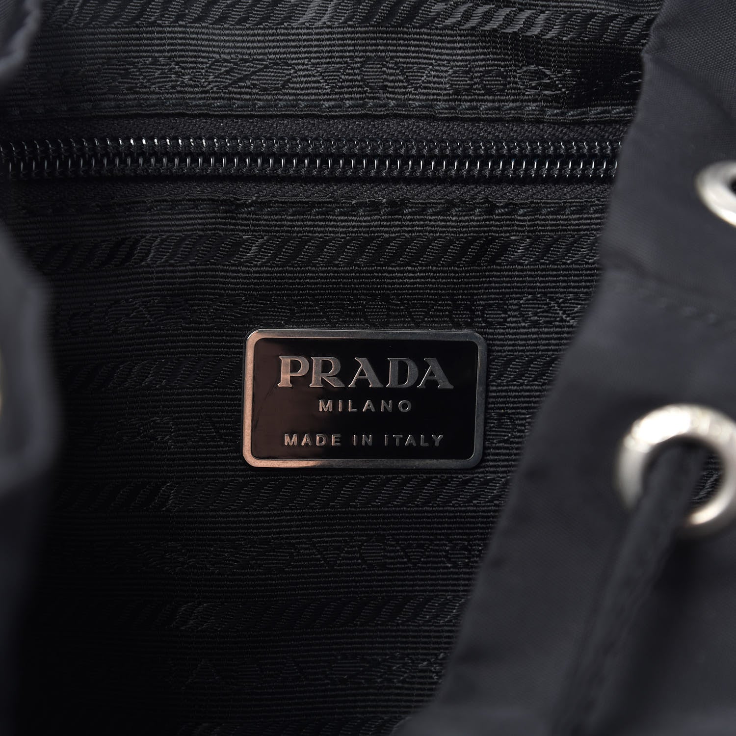 Prada Nylon Vela Medium Backpack Black 7 of 10