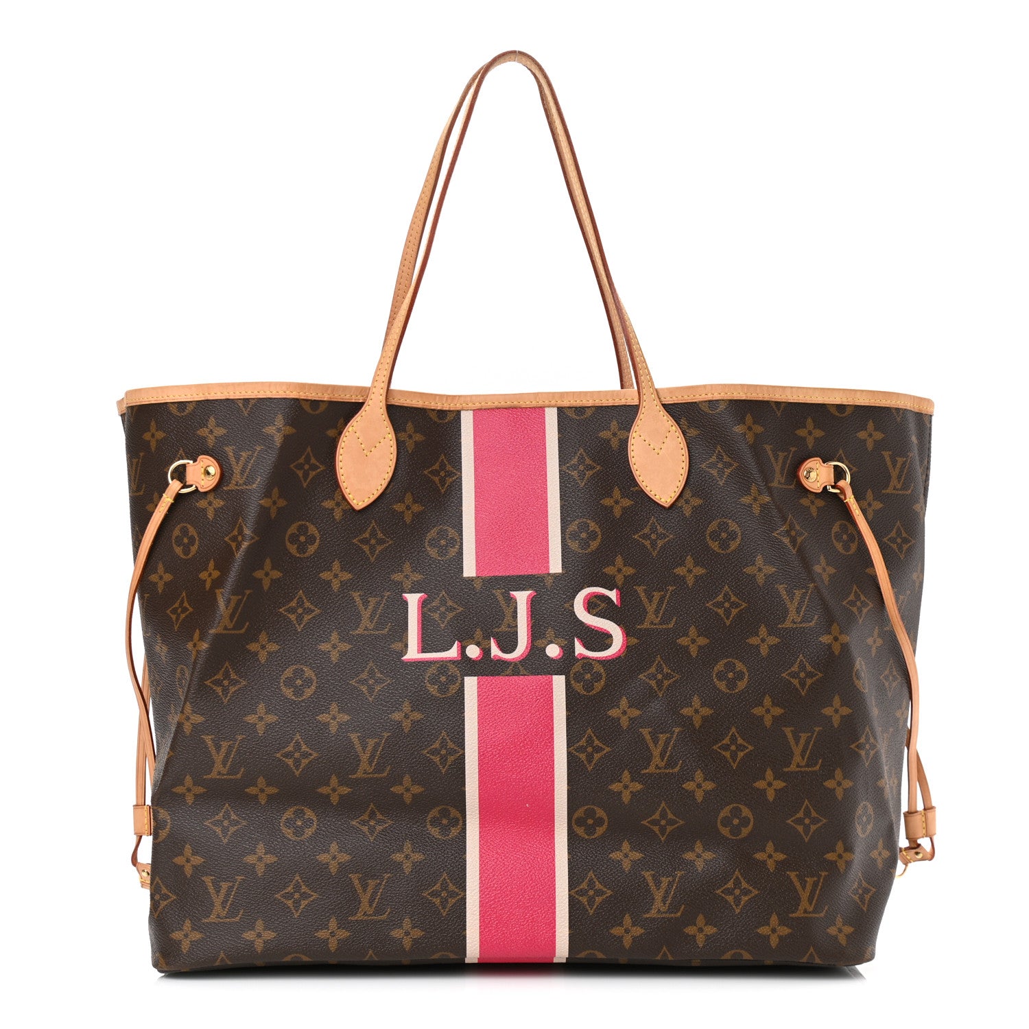 Louis Vuitton Monogram My LV Heritage Neverfull GM Fuchsia White 1 of 13