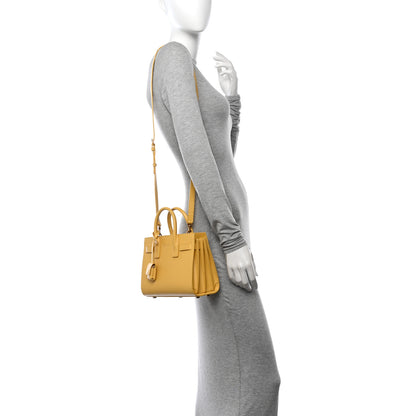 Saint Laurent Grained Calfskin Nano Sac De Jour Jaune 2 of 11