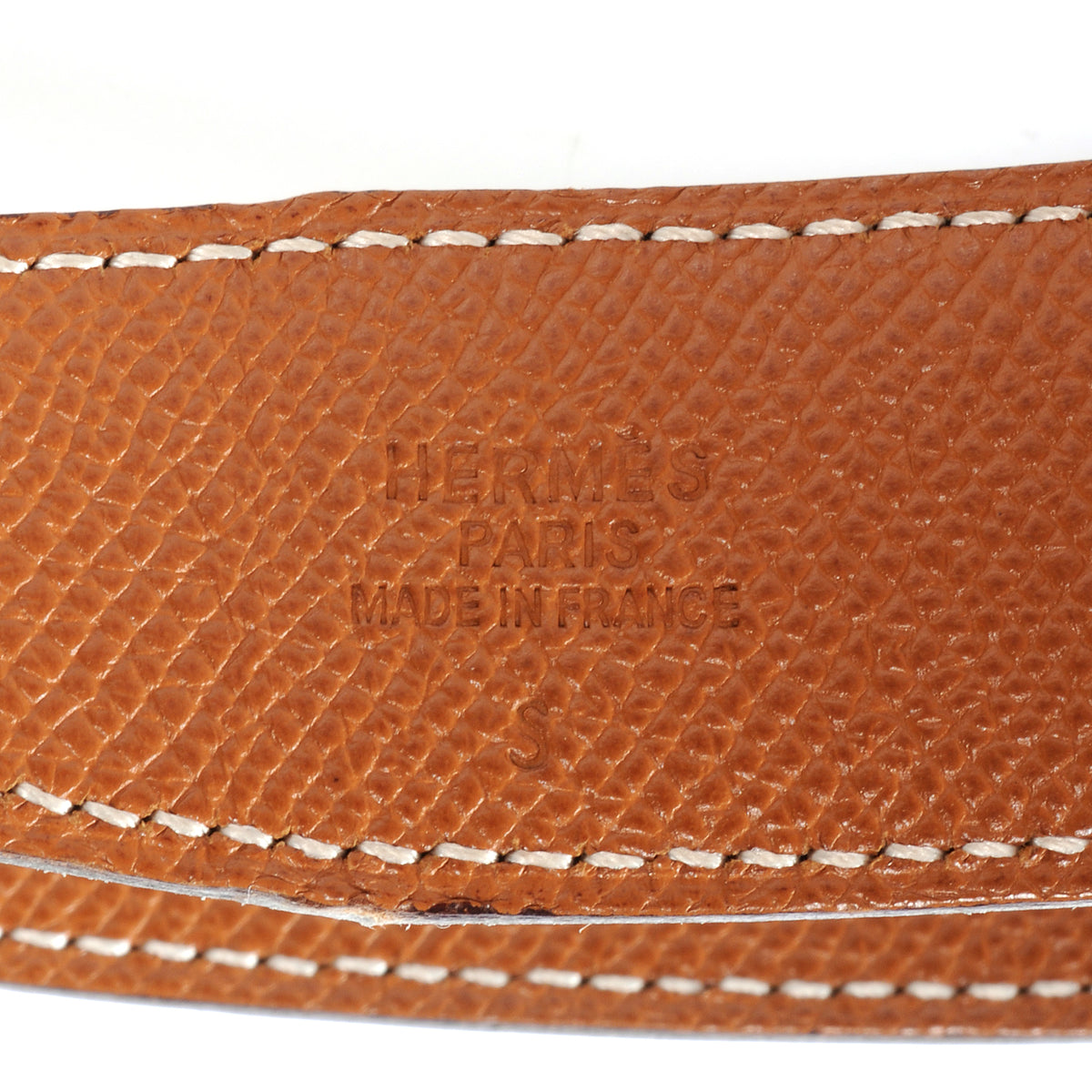 Box Courchevel Reversible Horsebit H Belt Noir Gold