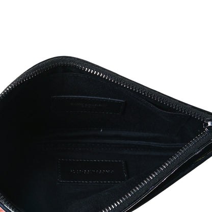 Saint Laurent Grain De Poudre Classic Monogram Multicolor Graphic Print Bill Pouch Black 7 of 7