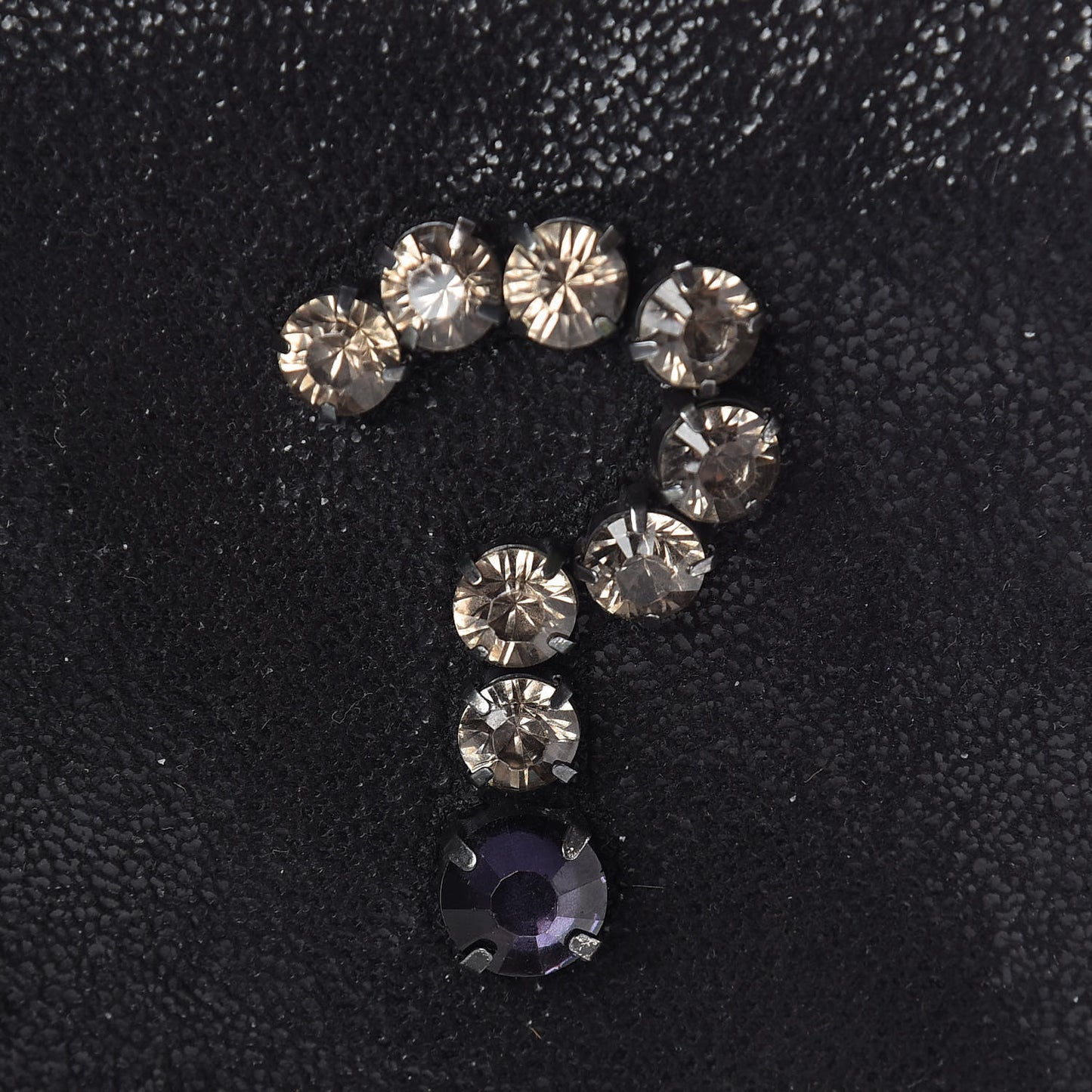 Shaggy Deer Crystal Falabella Clutch Black