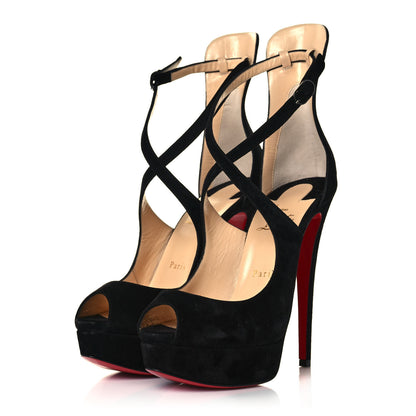 Christian Louboutin Suede Marlenalta 150 Pumps 38.5 Black 3 of 8