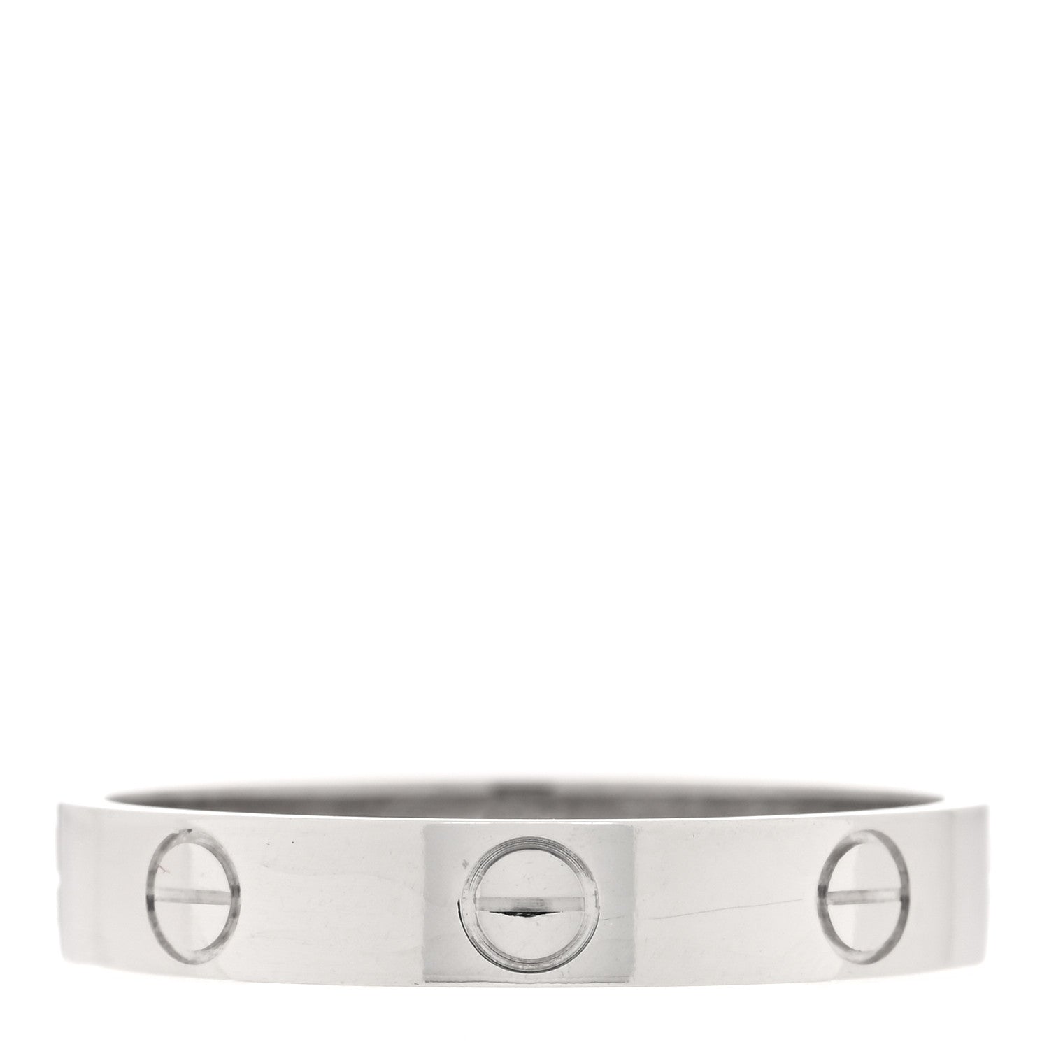 Cartier 18K White Gold 3.5mm LOVE Wedding Band Ring 57 8 1 of 3
