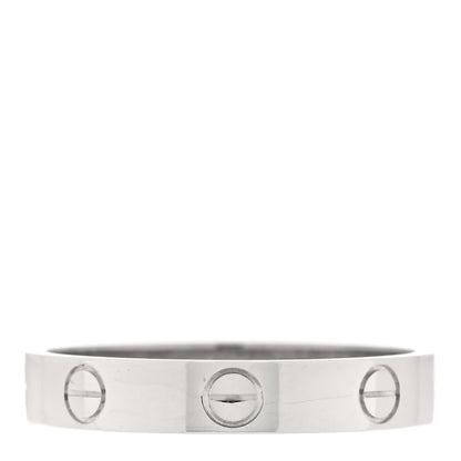 Cartier 18K White Gold 3.5mm LOVE Wedding Band Ring 57 8 1 of 3