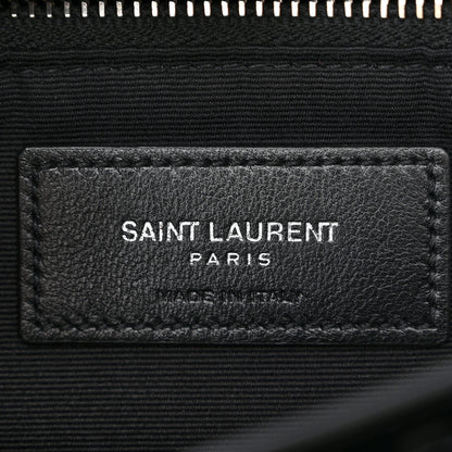 Saint Laurent Calfskin Y Quilted Monogram Toy Loulou Crossbody Satchel Black 6 of 13