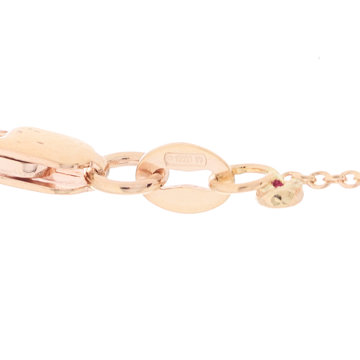 18K Rose Gold Black Jade Amphibole Pendant Necklace