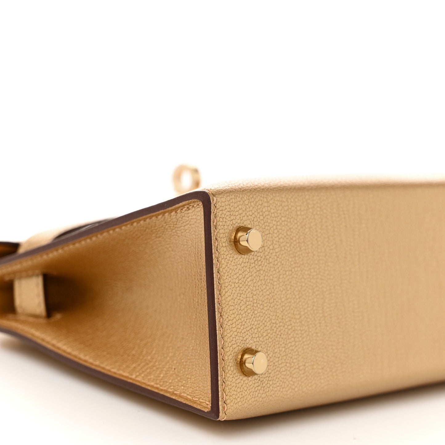 Metallic Chevre Chamkilight Mini Kelly Sellier 20 Dore