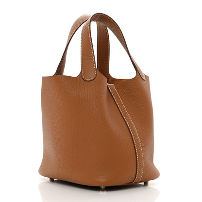 Hermes Taurillon Clemence Picotin Lock 18 PM Gold 3 of 10