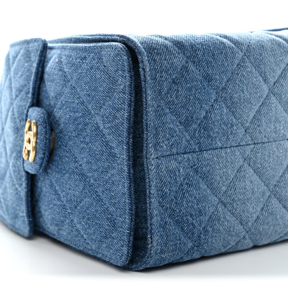 Chanel Washed Denim Quilted Small Chanel 25 Handbag Blue 9 of 11
