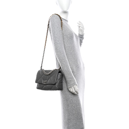 Chanel Lambskin Quilted Medium Chanel 19 Flap Dark Grey 2 of 10