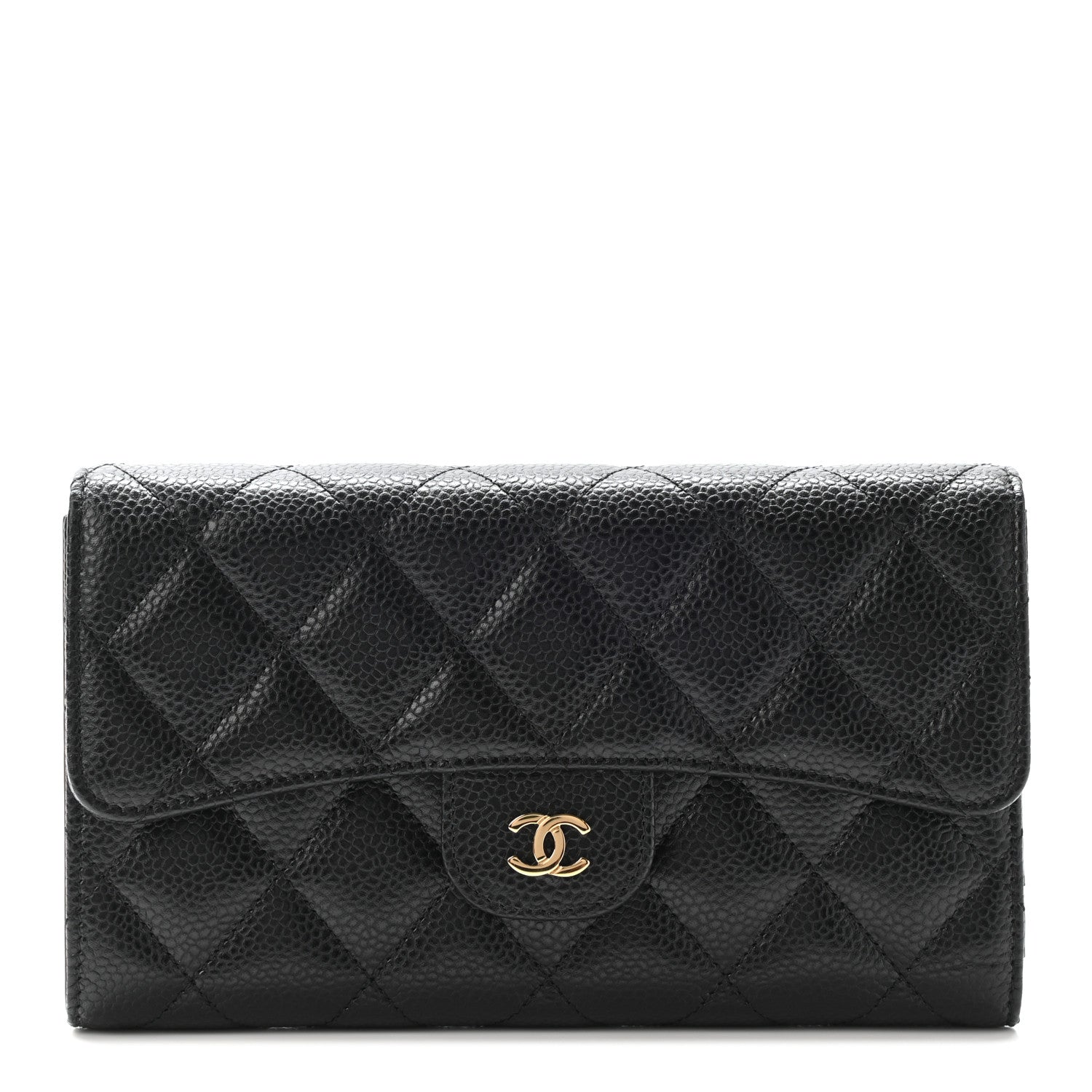 Chanel Caviar Quilted Large Flap Wallet Black 1 of 7