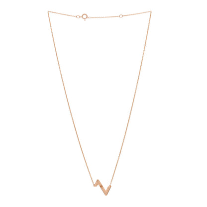 Louis Vuitton 18K Pink Gold LV Volt Upside Down Pendant Necklace 2 of 5