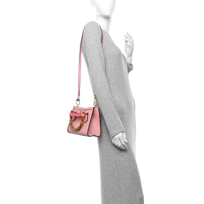 Gucci Wonka Grain Calfskin Mini Diana Tote Bag Wild Rose Fuxia Fluo 2 of 10
