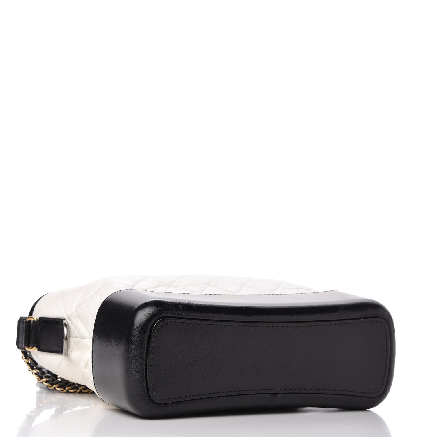 Chanel Aged Calfskin Quilted Medium Gabrielle Hobo Black White 4 of 10