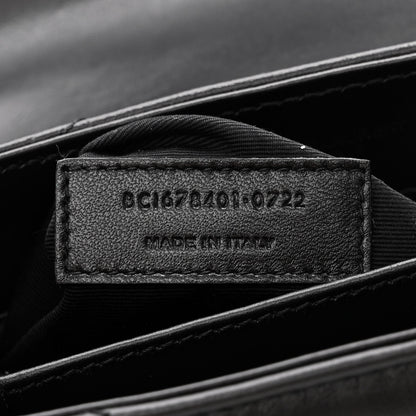 Saint Laurent Calfskin Y Quilted Monogram Monochrome Toy Loulou Crossbody Bag Black 6 of 9