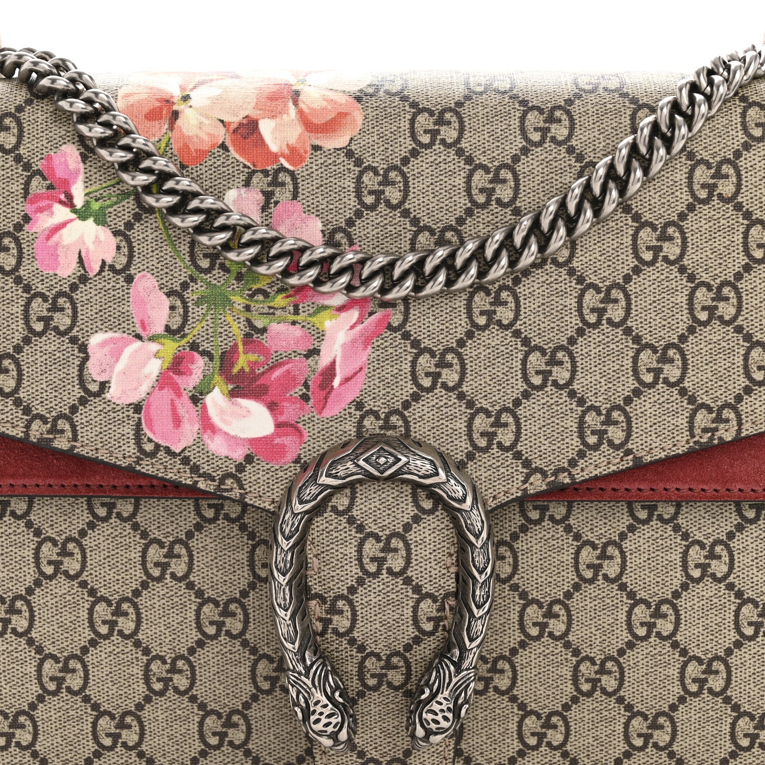 Gucci GG Supreme Monogram Blooms Medium Dionysus Shoulder Bag Beige Multicolor Dry Rose 8 of 15