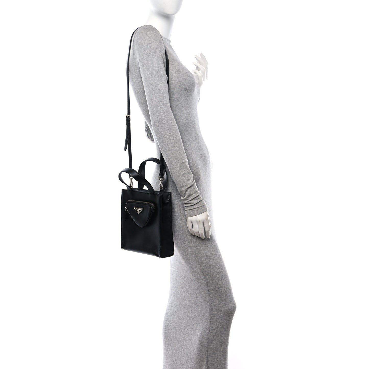 Nappa Mini Pocket Tote Black
