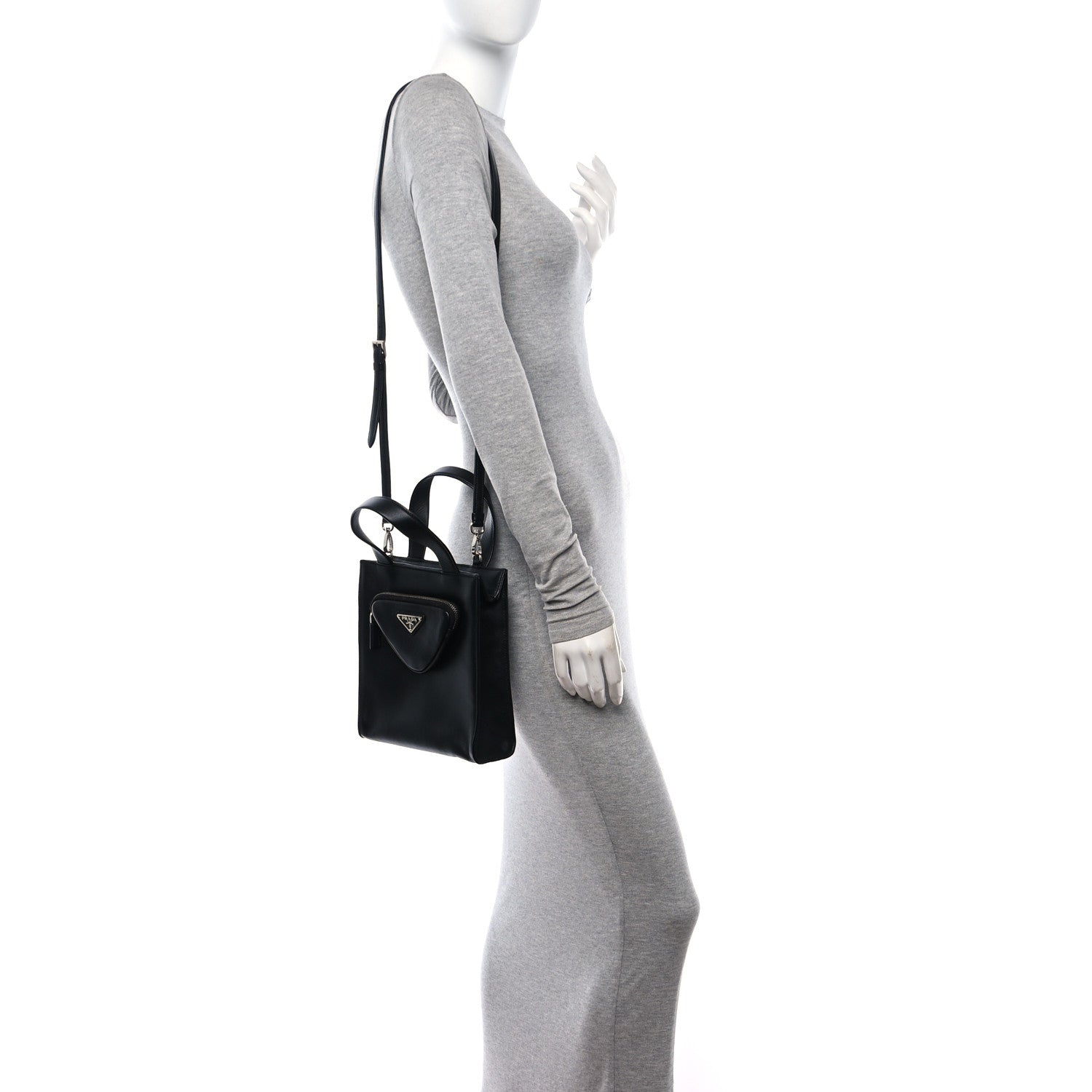 Prada Nappa Mini Pocket Tote Black 2 of 11