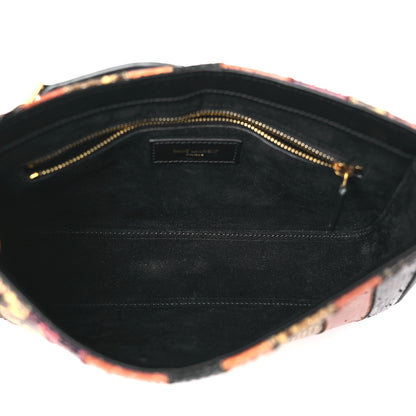 Saint Laurent Snakeskin Patchwork Le 5 A 7 Hobo Brown 5 of 10