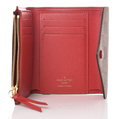 Louis Vuitton Damier Ebene Victorine Wallet Red 5 of 8