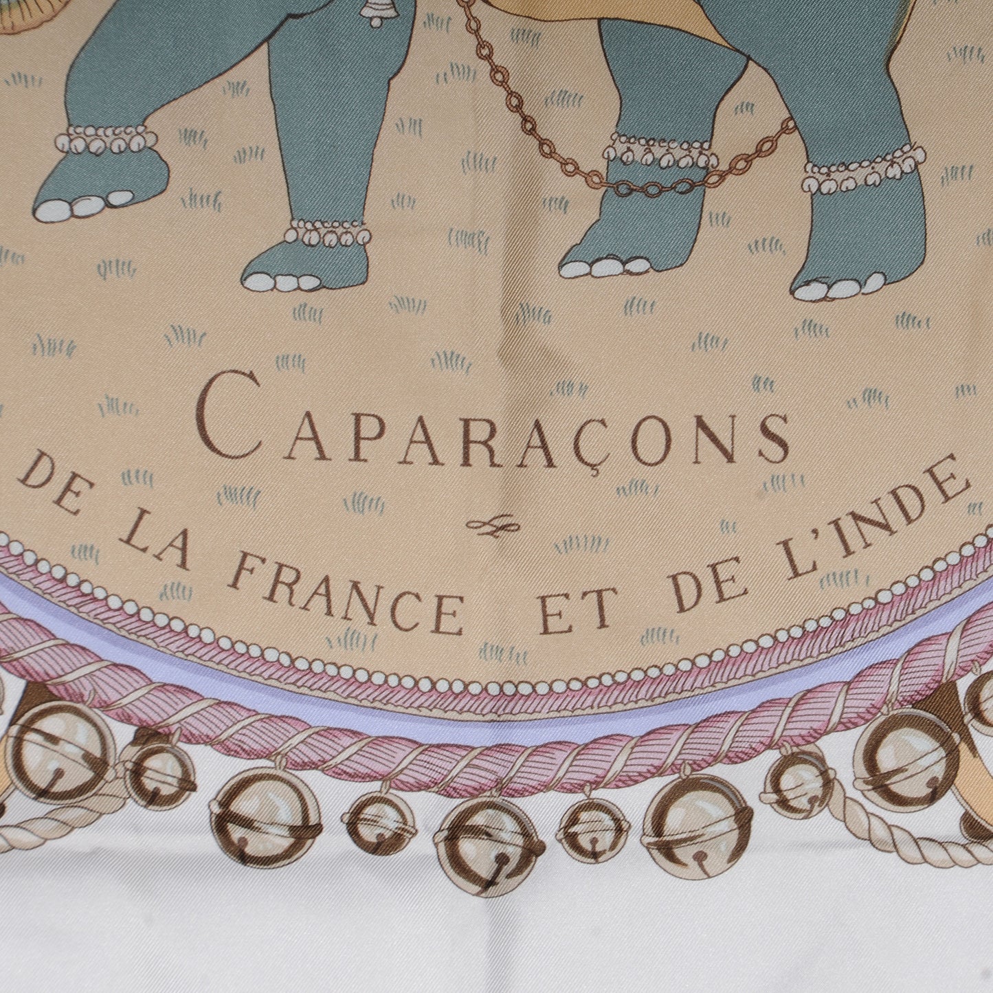 Silk Caparacons De La France Et De L'inde Scarf 90