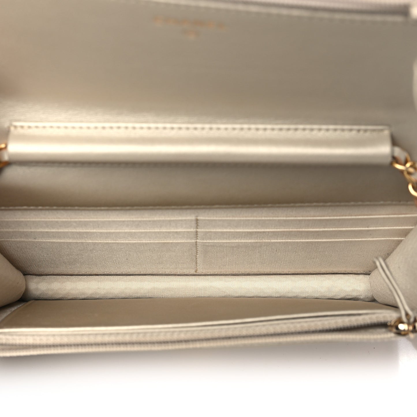 Metallic Python Boy Wallet on Chain WOC Gold Multicolor