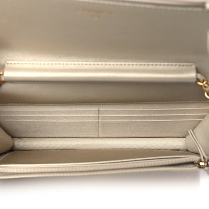 Chanel Metallic Python Boy Wallet on Chain WOC Gold Multicolor 5 of 12