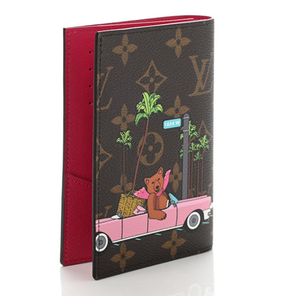 Louis Vuitton Monogram 2021 Christmas Animation Hollywood Passport Cover Fuchsia 3 of 6