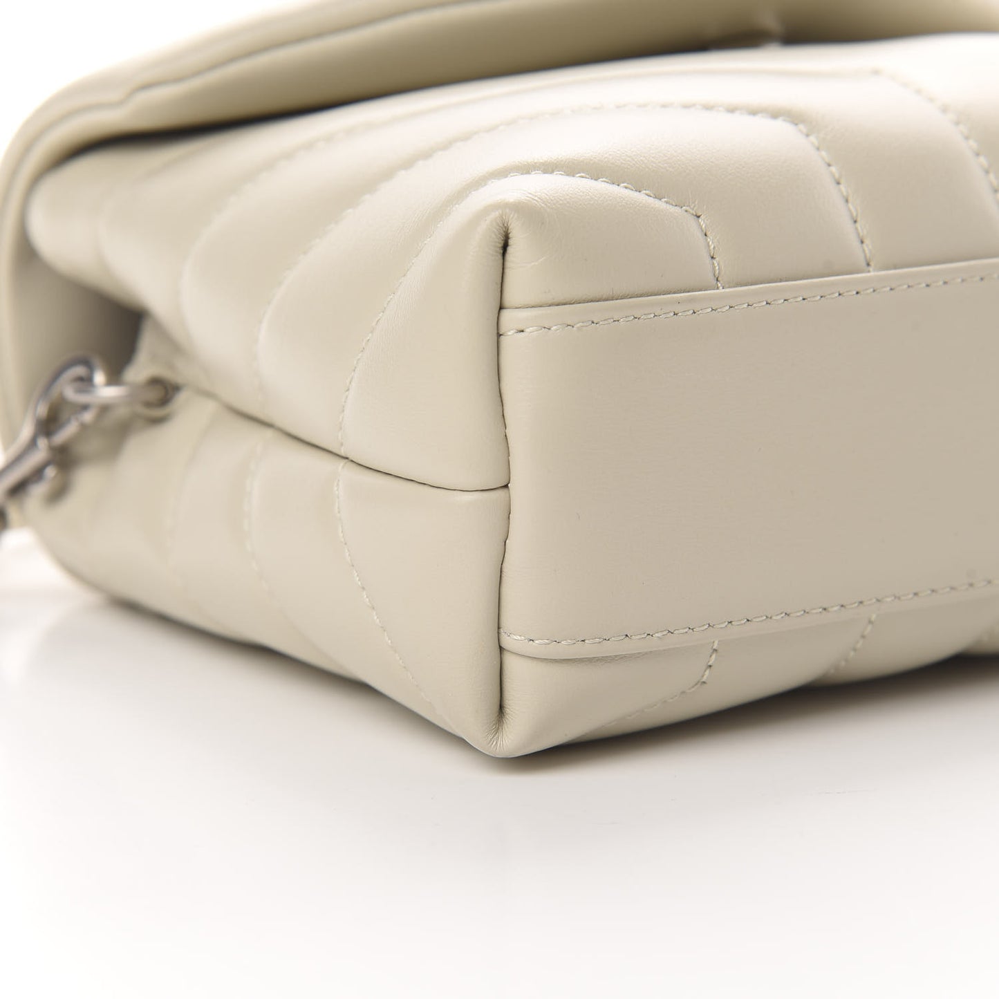 Calfskin Y Quilted Monogram Toy Loulou Crossbody Bag Ivory