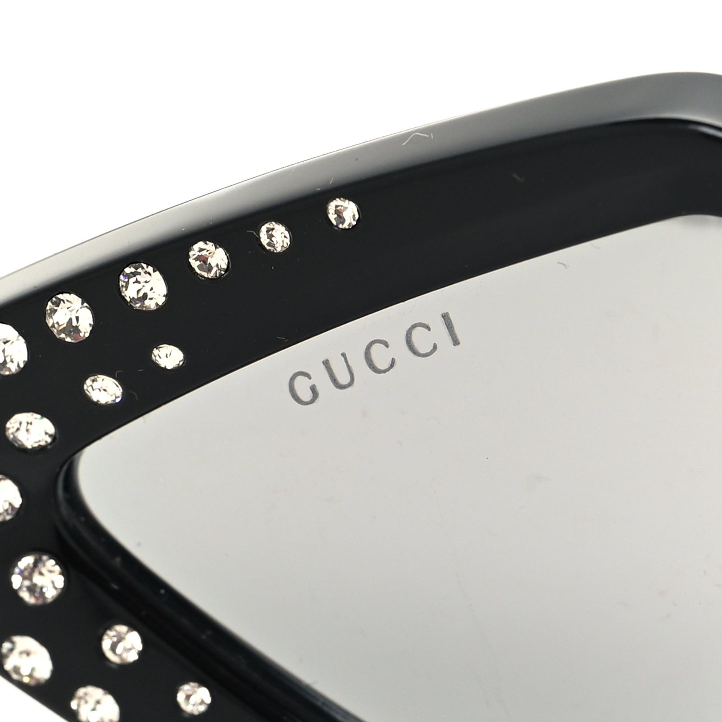 Acetate Geometric Crystal Sunglasses GG0496S Black