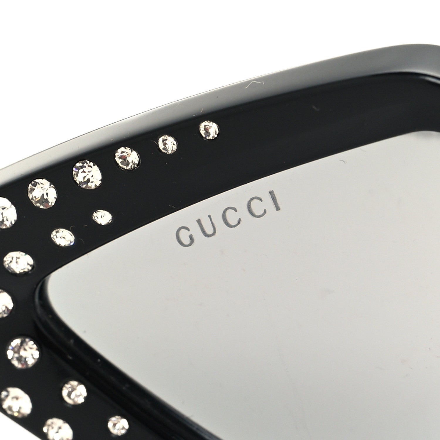Gucci Acetate Geometric Crystal Sunglasses GG0496S Black 7 of 7