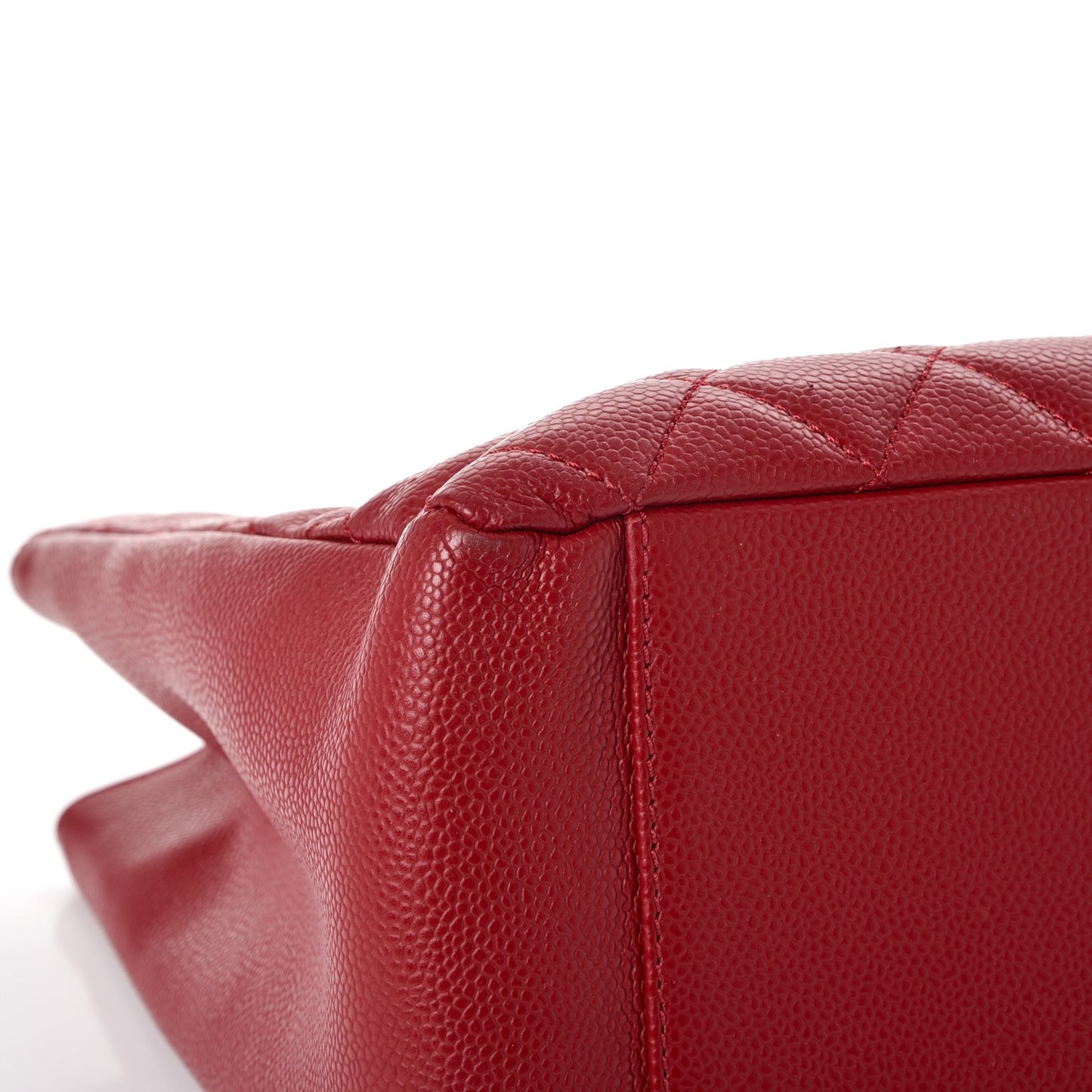 Caviar Quilted Grand Shopping Tote GST Red