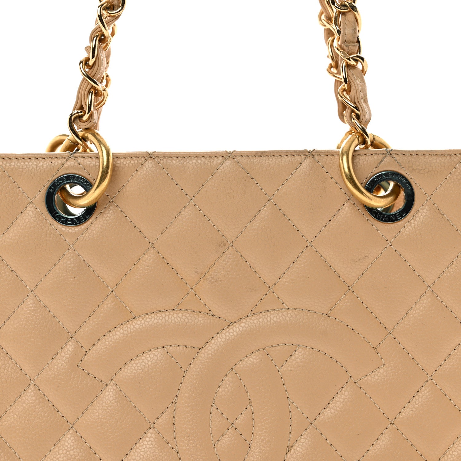 Chanel Caviar Quilted Grand Shopping Tote GST Beige Clair 5 of 11